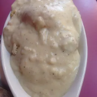 Biscuit with Gravy, Hash Browns & 2 Eggs