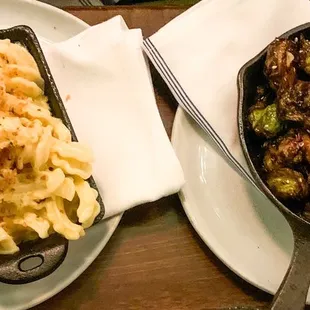 Cascatellii Mac &amp; Cheese &amp; Honey Chili Brussels Sprouts