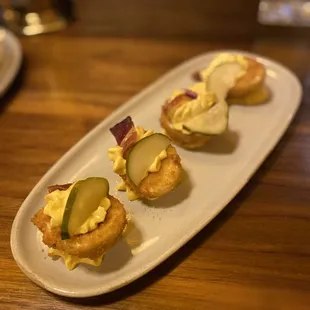 Crispy Fried Deviled Eggs