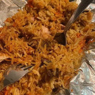 One of the best chicken biryani in town made by mahesh he is amazing .