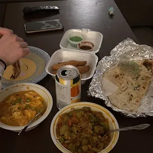 The mutter paneer is in this photo.  Lol we watched Encanto and ate in front of the tv. Sorry!?