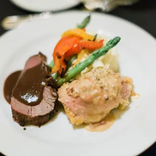 Chicken and Beef Duet Dinner