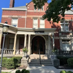 the entrance to the building