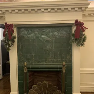 Fireplace in the tea room