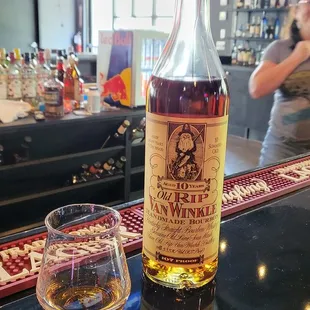 Top shelf bourbon at the Industry Pub