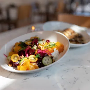 Our chef-inspired dishes highlight their scratch-made components as well as their ethically - and when possible - local ingredients.