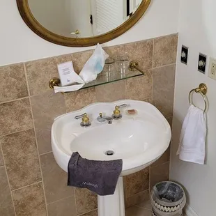 Bathroom was in excellent shape and very clean. (This was just before checkout)