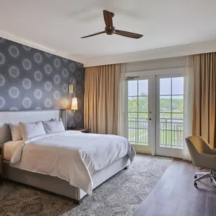 Our King room with balcony, or patio, option extends your space to relax.
