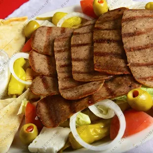 A delicious Gyro Platter, great for sharing.