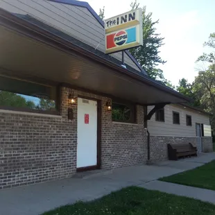 the front of the restaurant