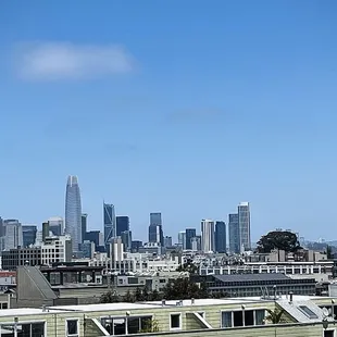 Downtown skyline view from roof top
