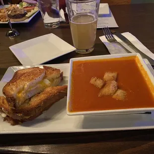 Grilled Cheese Tomato Soup $3 to upgrade from fries for the soup !