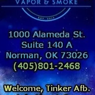 Our new logo, ad at Tinker Air Force. We give a 10% Veteran/Military discount. Come see us, we support our armed forces.