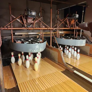 Bowling setup in the museum