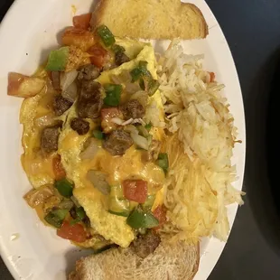 Western Omelet with sausage