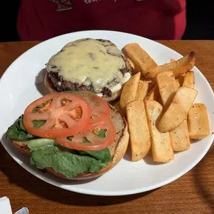 The Dubliner burger with fries