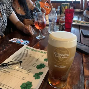 Dinner and drinks with new friends.