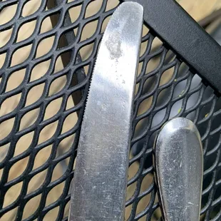 Cutlery with weird smudgy stuff