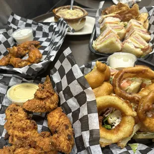 a variety of food items