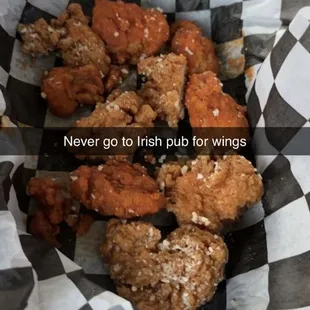 Wings the size of a quarter counted as a wing