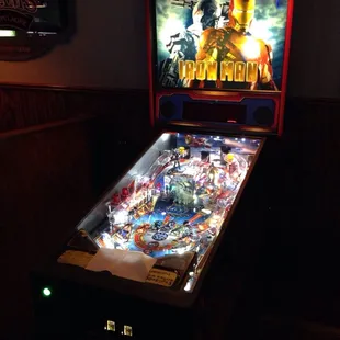 Iron man pinball machine.