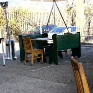 Cute how they moves the booths outside.