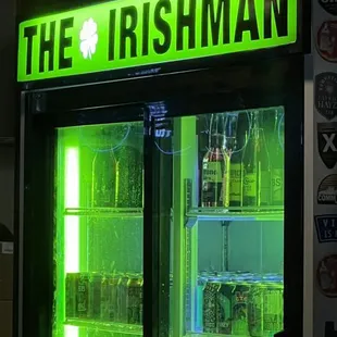 a neon sign for the irishman