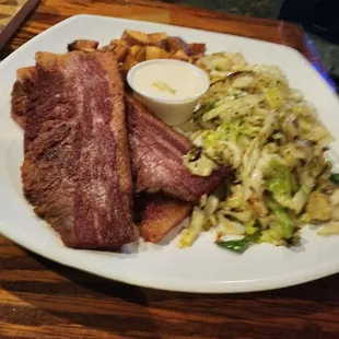 Corned beef &amp; cabbage $13