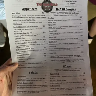 Menu as of August 2023 (gillynova - TikTok/YouTube)