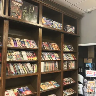 Shelves of new releases