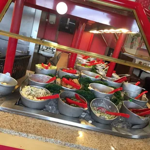 a variety of food items