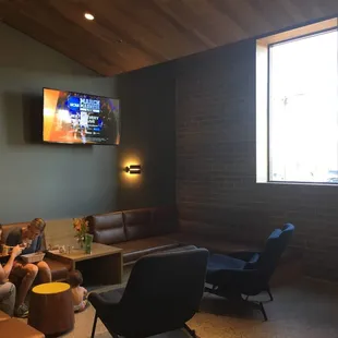 They have a TV, watching march madness