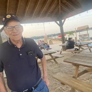 The outside seating area.