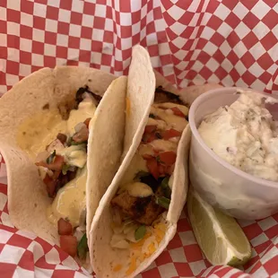 Fish Tacos - fish and pot salad were pretty good. They could use better tortillas though
