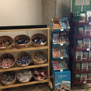 a variety of candy and candy bars
