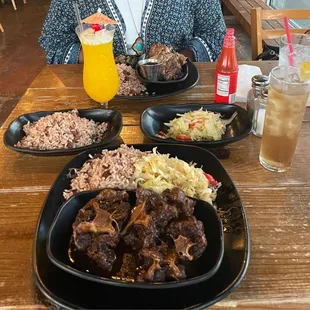 Oxtails, Peas N' Rice &amp; Cabbage