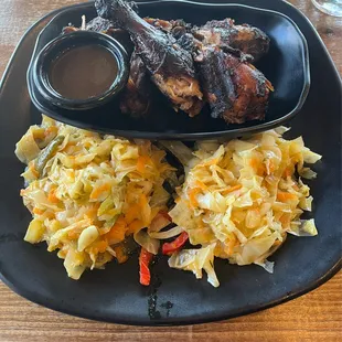 Jerk Chicken &amp; Cabbage