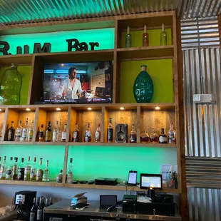 The bar seating area