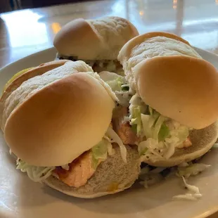 Salmon sliders appetizer. Really tasty!