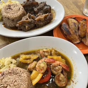 Jerk Shrimp Plantains Oxtail