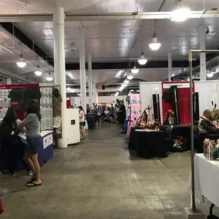 Lots of booths, open late, and air conditioned!