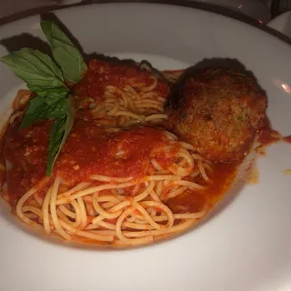 Spaghetti and Veal Meatball Pasta