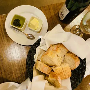 complimentary bread, butter &amp; oil