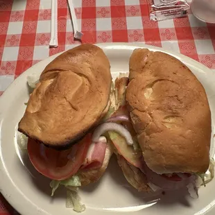 Italian pepperoni, salami, sandwich!