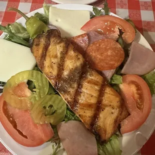 Large Antipasto Salad with Salmon