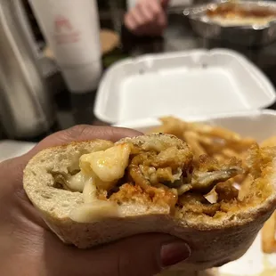 Eggplant Parmigiana Sub, tasty with fresh bread!