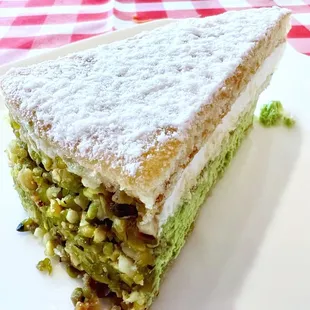 a piece of cake on a plate