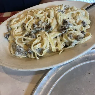 Steak Alfredo and Italian oven Italian Oven Combo Platter so good!!!!