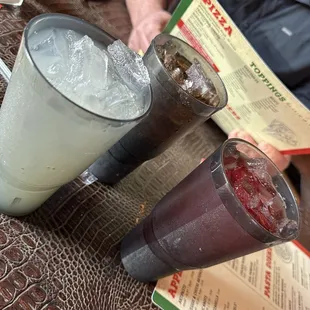 Lemonade, Pepsi &amp; Cranberry Juice