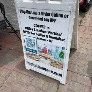 Order online sign